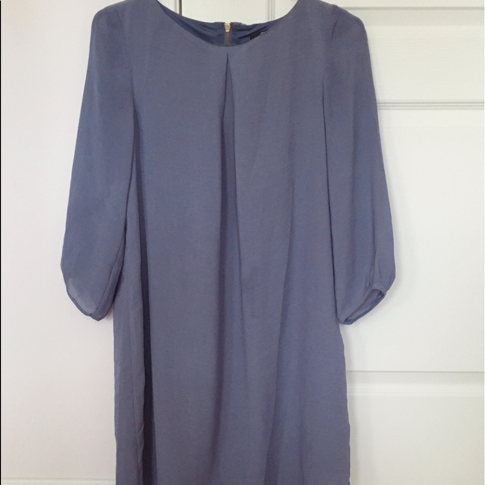 H&M Grey/Purple Chiffon Dress